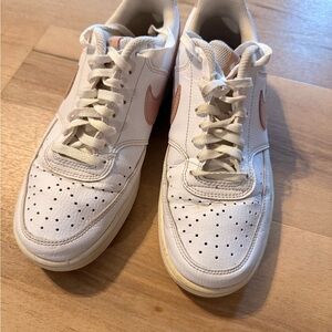 Nike White and Pink Athletic Shoes